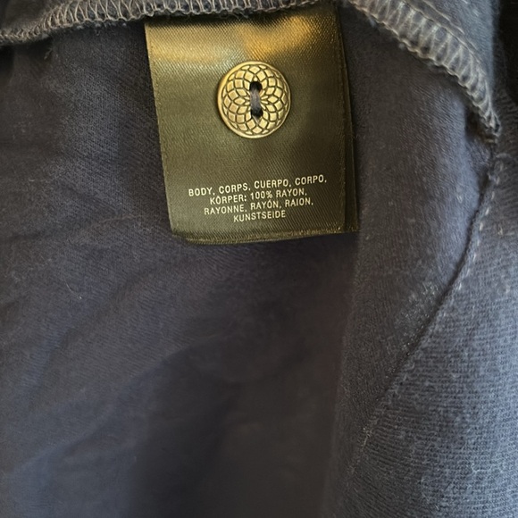 Anthropologie Sz 4 Dubois Embroidered Blue Tunic Dress Button Down Boho Cottage - Picture 2 of 10